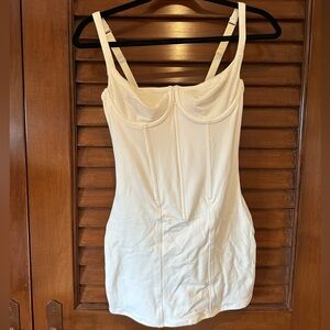 Skims Corset Mini Dress in White (New With Tags)
